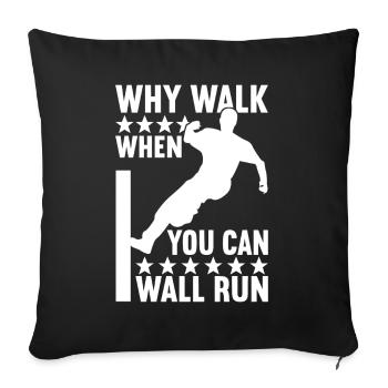 Parkour Freerunning - Sofa pillowcase 17,3'' x 17,3'' (45 x 45 cm) - black - Front
