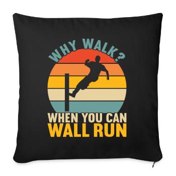 Parkour Freerunning - Sofa pillowcase 17,3'' x 17,3'' (45 x 45 cm) - black - Front