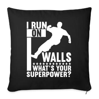 Parkour Freerunning - Sofa pillowcase 17,3'' x 17,3'' (45 x 45 cm) - black - Front