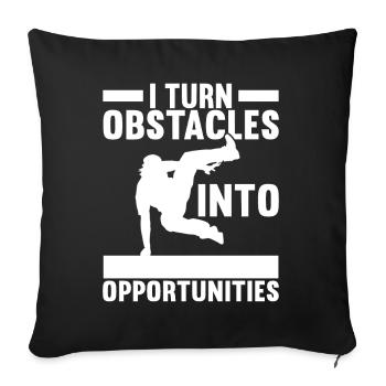 Parkour Freerunning - Sofa pillowcase 17,3'' x 17,3'' (45 x 45 cm) - black - Front