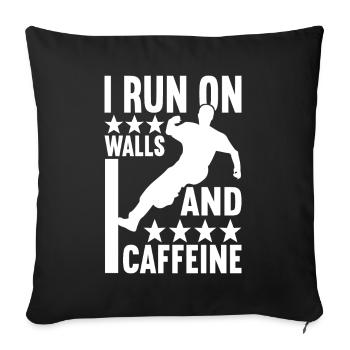 Parkour Freerunning - Sofa pillowcase 17,3'' x 17,3'' (45 x 45 cm) - black - Front