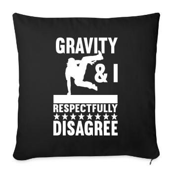 Parkour Freerunning - Sofa pillowcase 17,3'' x 17,3'' (45 x 45 cm) - black - Front