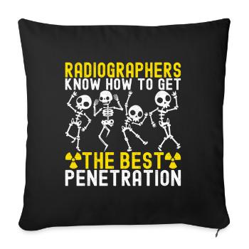 Radiology Radiologist - Sofa pillowcase 17,3'' x 17,3'' (45 x 45 cm) - black - Front