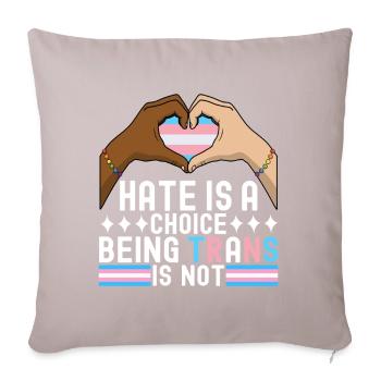 Transgender Trans LGBTQ - Sofa pillowcase 17,3'' x 17,3'' (45 x 45 cm) - light taupe - Front