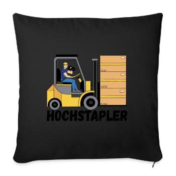 Conducteur de chariot élévateur Conducteur de chariot élévateur - Housse de coussin décorative 45 x 45 cm - noir - Devant
