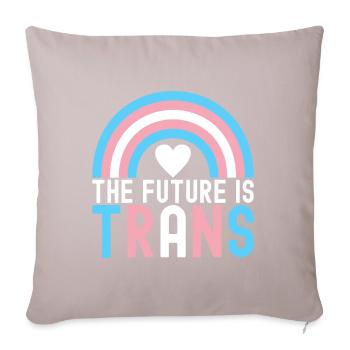Transgender Trans LGBTQ - Sofa pillowcase 17,3'' x 17,3'' (45 x 45 cm) - light taupe - Front