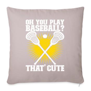 Lacrosse - Housse de coussin décorative 45 x 45 cm - taupe clair - Devant