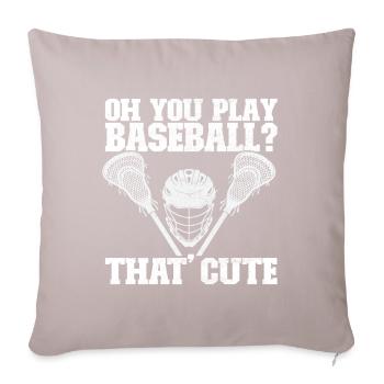 Lacrosse - Sofa pillowcase 17,3'' x 17,3'' (45 x 45 cm) - light taupe - Front
