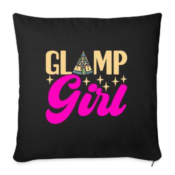 Glamping Glamper - Sofakissenbezug 45 x 45 cm - Schwarz - Vorne