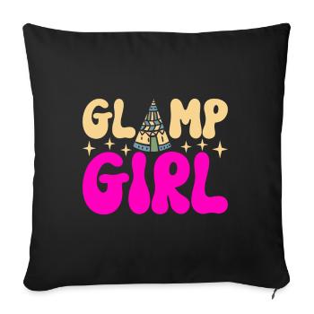Glamping Glamper - Sofakissenbezug 45 x 45 cm - Schwarz - Vorne