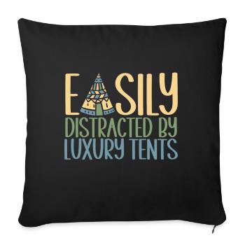 Glamping Glamper - Sofakissenbezug 45 x 45 cm - Schwarz - Vorne