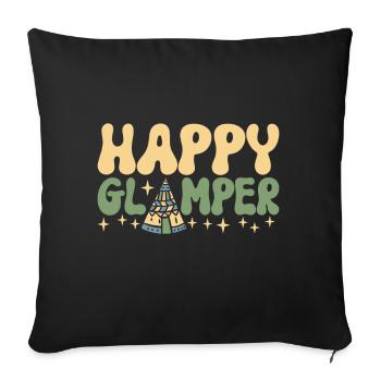 Glamping Glamper - Sofakissenbezug 45 x 45 cm - Schwarz - Vorne