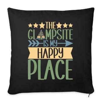 Glamping Glamper - Sofakissenbezug 45 x 45 cm - Schwarz - Vorne