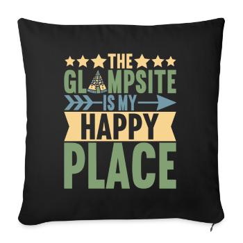 Glamping Glamper - Sofakissenbezug 45 x 45 cm - Schwarz - Vorne