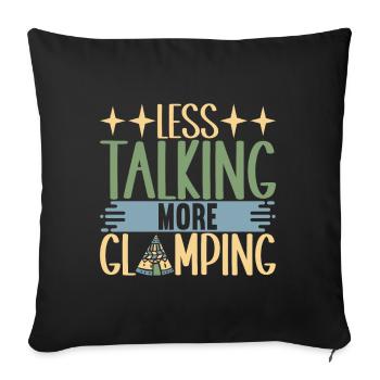 Glamping Glamper - Sofakissenbezug 45 x 45 cm - Schwarz - Vorne