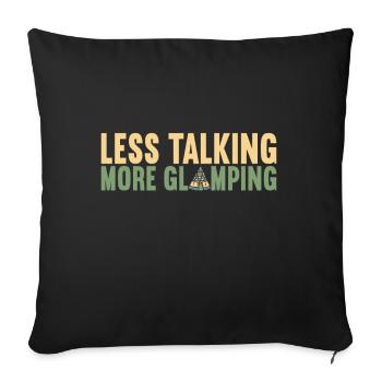 Glamping Glamper - Sofakissenbezug 45 x 45 cm - Schwarz - Vorne