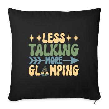 Glamping Glamper - Sofakissenbezug 45 x 45 cm - Schwarz - Vorne