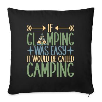 Glamping Glamper - Sofa pillowcase 17,3'' x 17,3'' (45 x 45 cm) - black - Front