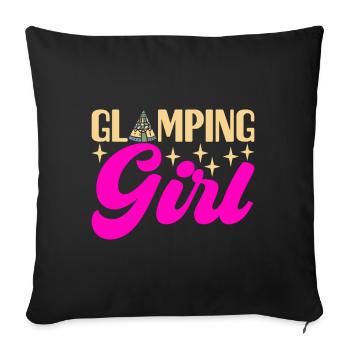 Glamping Glamper - Sofakissenbezug 45 x 45 cm - Schwarz - Vorne