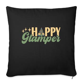 Glamping Glamper - Sofakissenbezug 45 x 45 cm - Schwarz - Vorne
