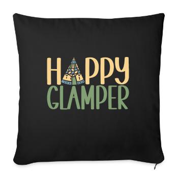 Glamping Glamper - Sofa pillowcase 17,3'' x 17,3'' (45 x 45 cm) - black - Front