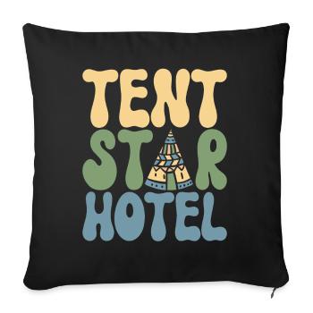 Glamping Glamper - Sofakissenbezug 45 x 45 cm - Schwarz - Vorne