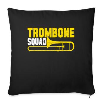 Posaune Trombone - Housse de coussin décorative 45 x 45 cm - noir - Devant