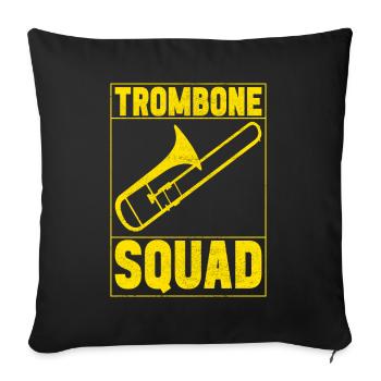 Posaune Trombone - Housse de coussin décorative 45 x 45 cm - noir - Devant