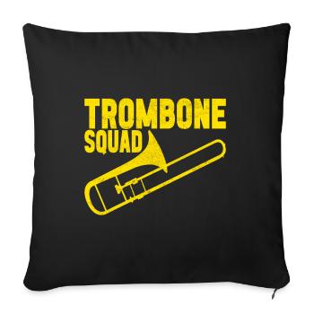 Posaune Trombone - Housse de coussin décorative 45 x 45 cm - noir - Devant