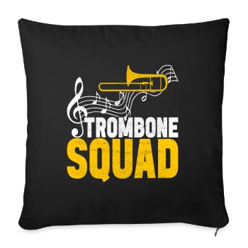 Posaune Trombone - Housse de coussin décorative 45 x 45 cm - noir - Devant