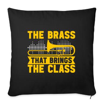 Posaune Trombone - Housse de coussin décorative 45 x 45 cm - noir - Devant