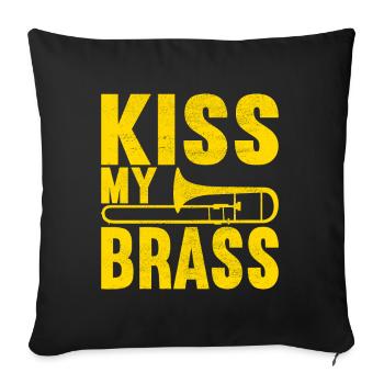 Posaune Trombone - Housse de coussin décorative 45 x 45 cm - noir - Devant