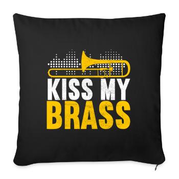 Posaune Trombone - Housse de coussin décorative 45 x 45 cm - noir - Devant