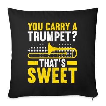 Posaune Trombone - Housse de coussin décorative 45 x 45 cm - noir - Devant