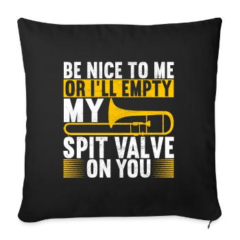 Posaune Trombone - Housse de coussin décorative 45 x 45 cm - noir - Devant