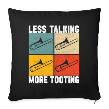 Posaune Trombone - Housse de coussin décorative 45 x 45 cm - noir - Devant