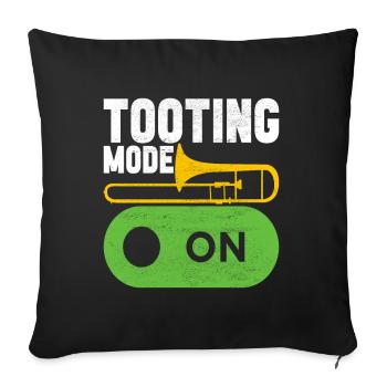 Posaune Trombone - Housse de coussin décorative 45 x 45 cm - noir - Devant