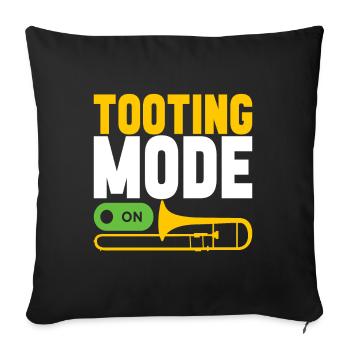 Posaune Trombone - Housse de coussin décorative 45 x 45 cm - noir - Devant