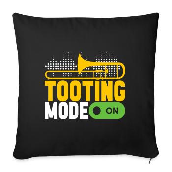 Posaune Trombone - Housse de coussin décorative 45 x 45 cm - noir - Devant