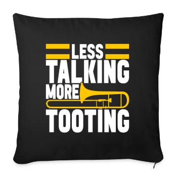Posaune Trombone - Housse de coussin décorative 45 x 45 cm - noir - Devant