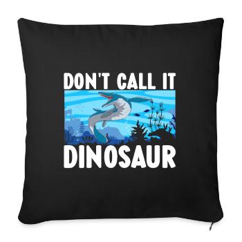 Mosasaurus Dinosaurier - Sofakissenbezug 45 x 45 cm - Schwarz - Vorne