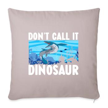 Mosasaurus Dinosaurier - Sofakissenbezug 45 x 45 cm - helles Taupe - Vorne