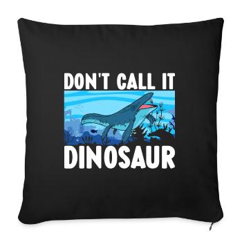 Mosasaurus Dinosaur - Sofa pillowcase 17,3'' x 17,3'' (45 x 45 cm) - black - Front