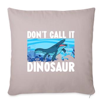 Mosasaurus Dinosaurier - Sofakissenbezug 45 x 45 cm - helles Taupe - Vorne