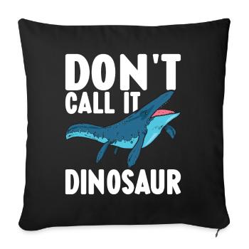 Mosasaurus Dinosaurier - Sofakissenbezug 45 x 45 cm - Schwarz - Vorne