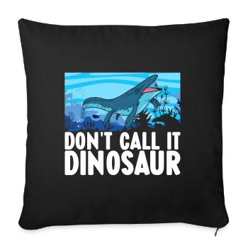 Mosasaurus Dinosaur - Sofa pillowcase 17,3'' x 17,3'' (45 x 45 cm) - black - Front
