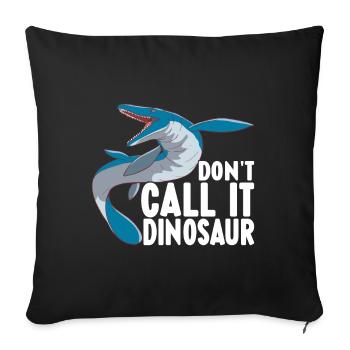Mosasaurus Dinosaurier - Sofakissenbezug 45 x 45 cm - Schwarz - Vorne