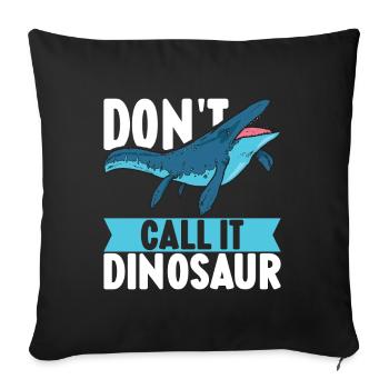 Mosasaurus Dinosaurier - Sofakissenbezug 45 x 45 cm - Schwarz - Vorne