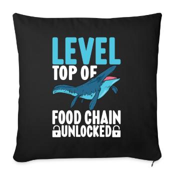 Mosasaurus Dinosaur - Sofa pillowcase 17,3'' x 17,3'' (45 x 45 cm) - black - Front