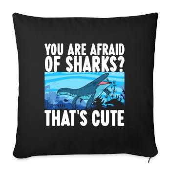 Mosasaurus Dinosaur - Sofa pillowcase 17,3'' x 17,3'' (45 x 45 cm) - black - Front